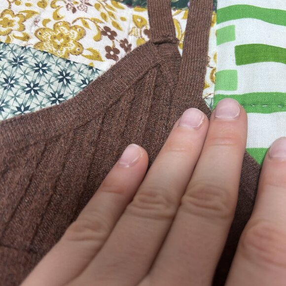 7 for All Mankind Sweater Dress Set in Chocolate Brown - Picture 9 of 12